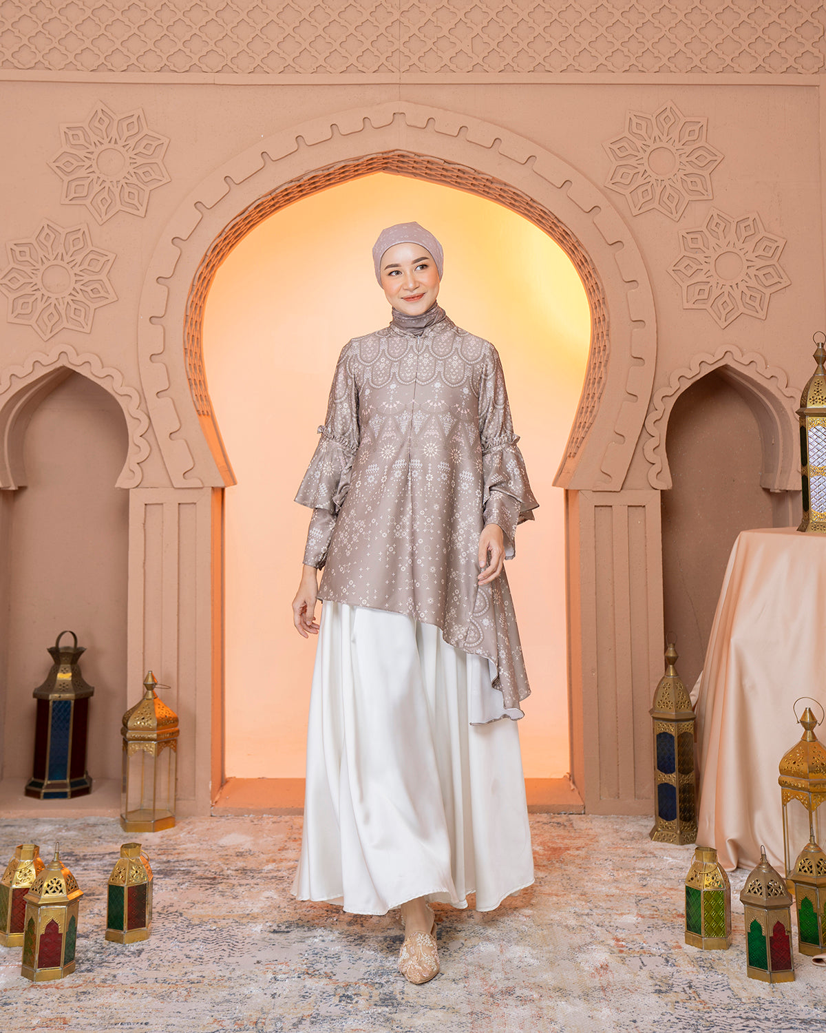 Madinah Blouse in Blanch Almond