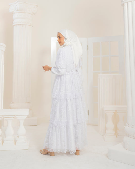 Butterfly Dress in Cloud White